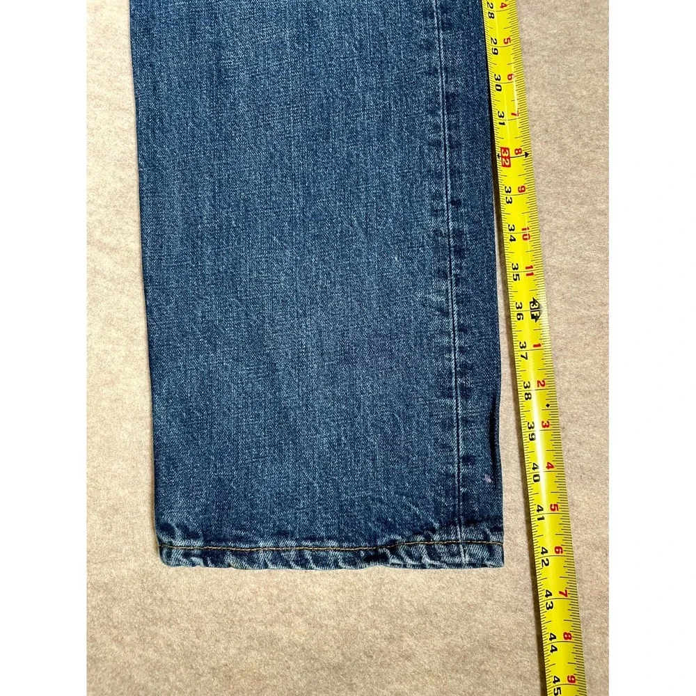 Levis 501 Original Fit Jeans Mens 36x32 Blue Denim Straight Leg Cotton High Rise